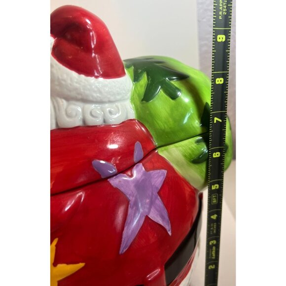 Vtg Santa Claus Cookie Jar kneeling Lrg Rare Christmas Holidays St. Nick - Picture 12 of 12